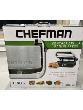 Chefman Contact Grill + Panini Press New In Box
